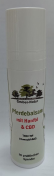 Gruber-Natur Pferdebalsam mit Hanföl und CBD 75 ml  Spender