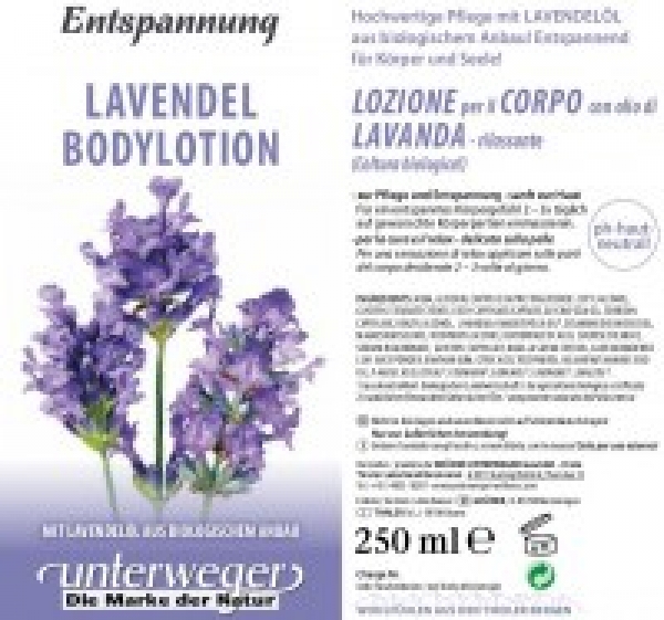 Unterweger Entspannung Lavendel Bodylotion 250 ml