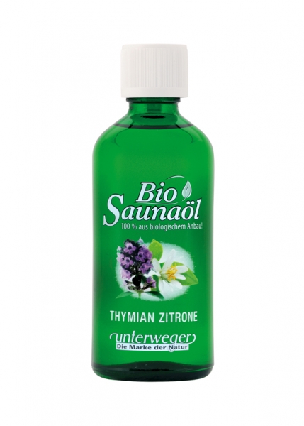 Unterweger BIO SAUNAÖL THYMIAN-ZITRONE 100 ML 100% aus biologischem Anbau.